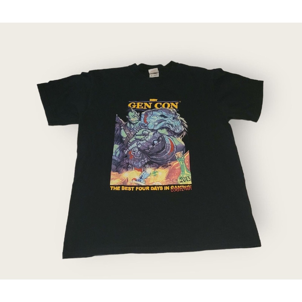 Indy Gen Con T Shirt Medium Black World Of Warcraft 2013 Convention WOW